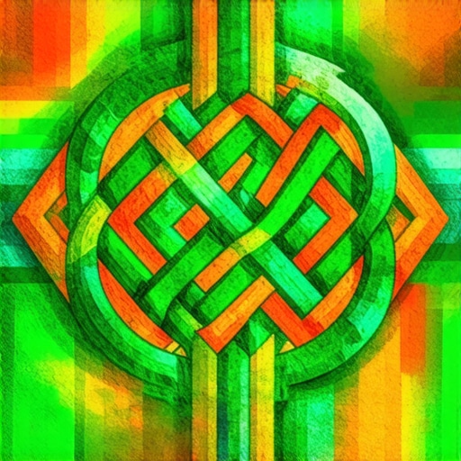 Irish Celtic Knot Symbol for Luck and Heritage Celtic knot symbol representing Irish luck and cultural heritage.