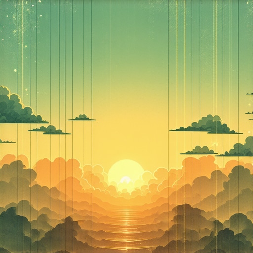 Sky with clouds and sunset illustrating weather signs from folklore